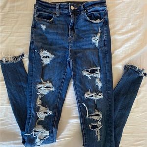 American Eagle Next Level Patched Super High-Wasted Jegging